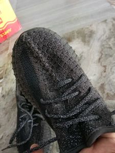 reflective Grey Adidas Yeezy Sneakers