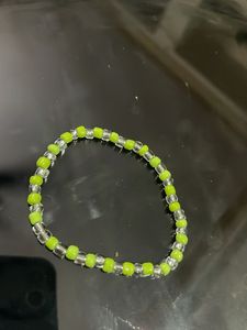 Lime Green Beaded Bracelet