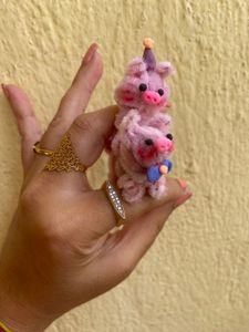 Cute Pink Piggy Craft Figures