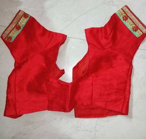 Red Embroidered Saree