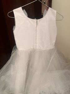 Elegant White Girls' Dress