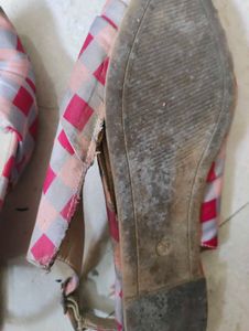 Slingback Flats with Bow Accent