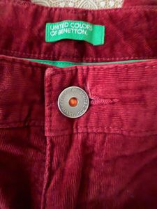 Y2k Chic Burgundy Corduroy Pants