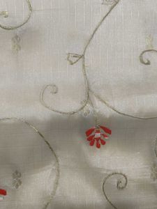 Elegant Cream Saree with Floral Embroidery