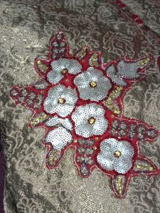 Red Lehenga Choli with Embellished Top