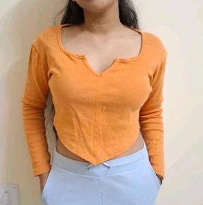 Cropped Long Sleeve Top