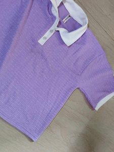 Lavender Ribbed Knit Top