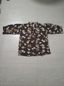 Floral Print Button-Up top