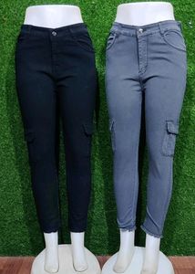 Beautiful Grey Jeans With Pockets