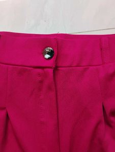Vibrant Pink Wide-Leg Pants
