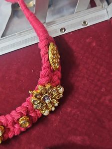 Pink Braided Necklace