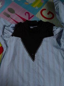 Stylish Off-Shoulder Striped Shirt