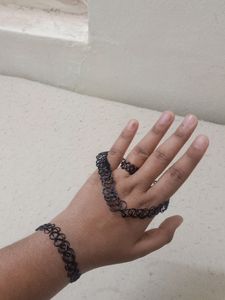 Women's Bracelet,Ring And Choker