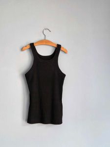 Black Ribbed Tank Top H&M XS