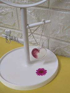 ❤️ Handmade Resin Heart Pendant with Chain ❤️