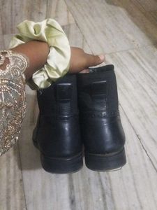 Classic Black Leather Ankle Boots