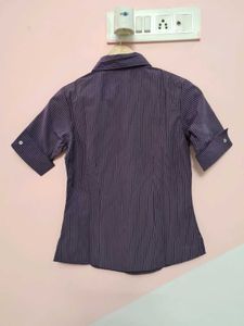 Striped Button-Up Formal Shirt