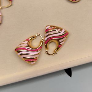 Striped Statement Hoop Earrings