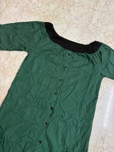 🎊Green Button-Up Dress....