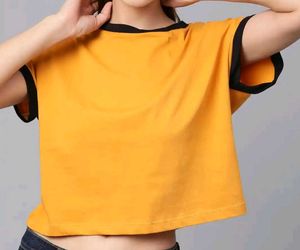 Yellow Cropped T-Shirt