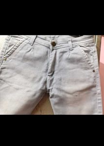 Light Grey Slim Fit Trousers