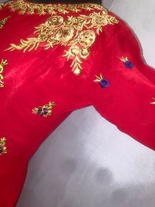 Georgette Sharara Red Colour