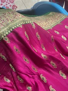 Stunning Green Banarasi pure Silk Saree