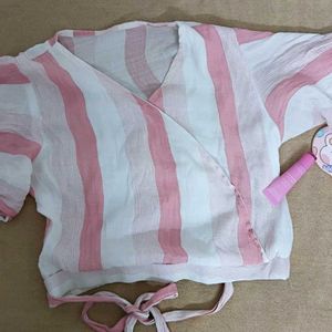 Striped y2k co-ord set with flared bottoms