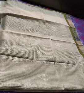 Handloom Black print Chanderi Silk Saree