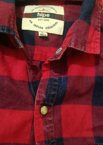 Branded check shirt