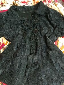 Elegant Black Lace Top