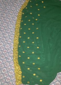 Light Green Kurta Set with Gold Embroidery