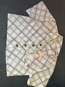 patterned crop shirt