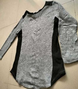 Stylish Grey &amp; Black Long Sleeve Top