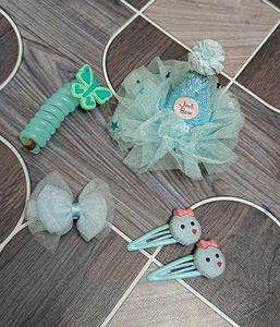 blue Cute Hair Accessories Set