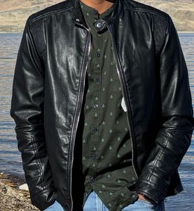 Black Faux Leather Moto Jacket