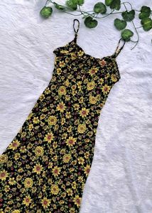 Forever 21 Floral Slit Dress