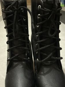 Women casual block-heeled chunky boots