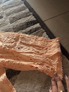 DNMX Embroidered Peachy Pink Top