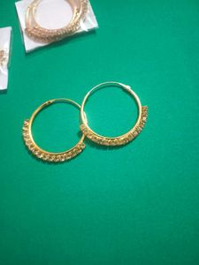 Pack Of 3 Golden Hoop Earrings