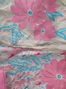 Embroidered cotton designer unstitched suit