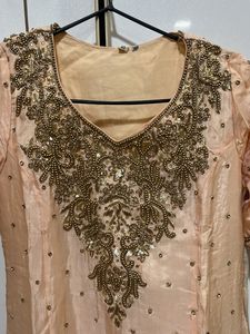 Embellished Peach gharara