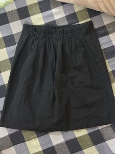 Black A-line Mini Skirt