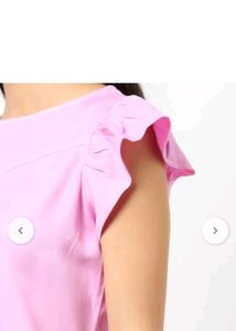 Pink Ruffled Sleeve Dress