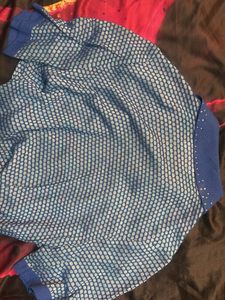 Blue Patterned Button-Down Top