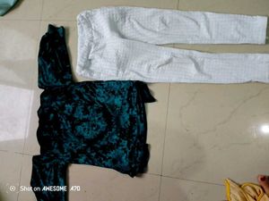 2 Combo Cute Green Velvet Jacket And Night Dress