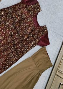 Embellished Kurta with Palazzo Set