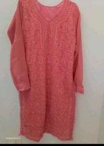 Elegant Pink Embroidered Kurta Set
