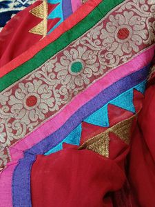 embroidered gorgette dupatta