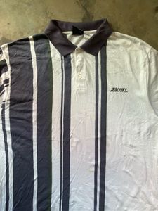 Retro Striped Polo Shirt
